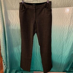 Express - publicist dress pant - size 14 regular - grey - barely boot - mid rise
